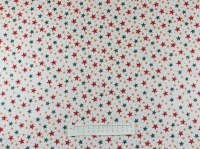 Fabric by the Metre - P352 - Christmas Stars - Cream